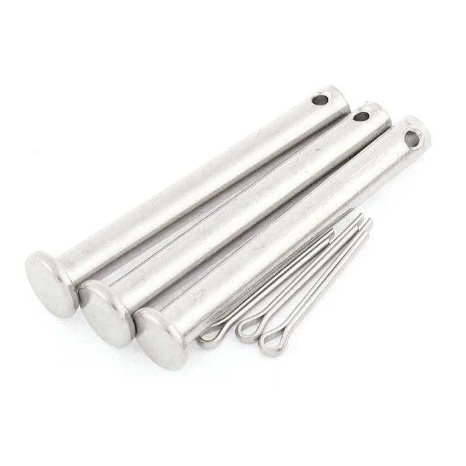 M6x50mm плоской головкой 304 Нержавеющая сталь штифтов штифт 5 компл