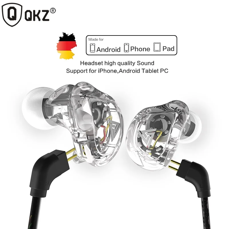 Оригинальные Внутриканальные наушники QKZ VK1 4DD HIFI DJ мониторы спортивные для бега