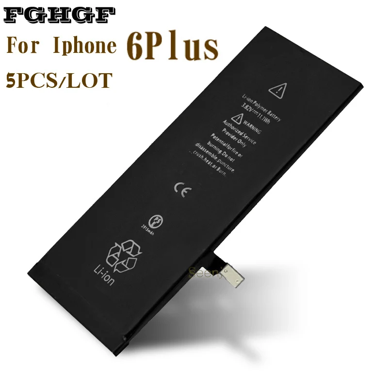 FGHGF 5pcs/Lot Phone Battery For Iphone 6Plus 6 Plus 3.8V 2915mah AAA