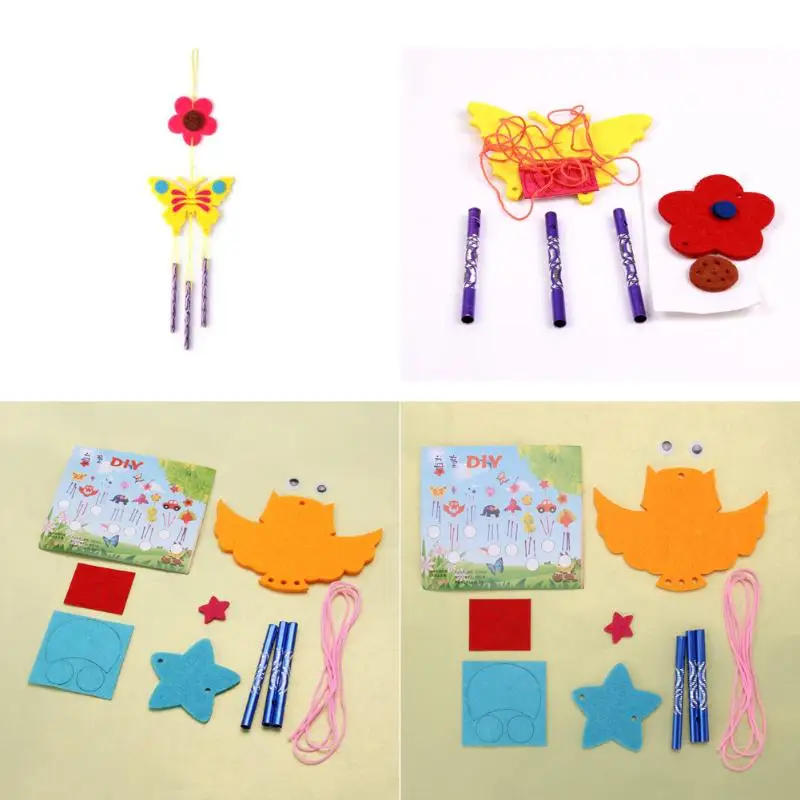 Детские DIY колокольчики, ветряные колокольчики, Обучающие игрушки-головоломки, наборы для рукоделия, плюшевые игрушки ручной работы для детей, подарки