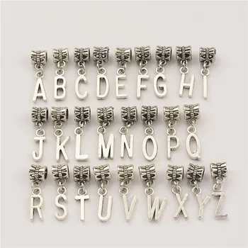

(26Pcs) AntiqueA-Z Initial Letter Alphabet Pendant Dangles Charms For fashion Bracelet jewelry findings DIY freeship