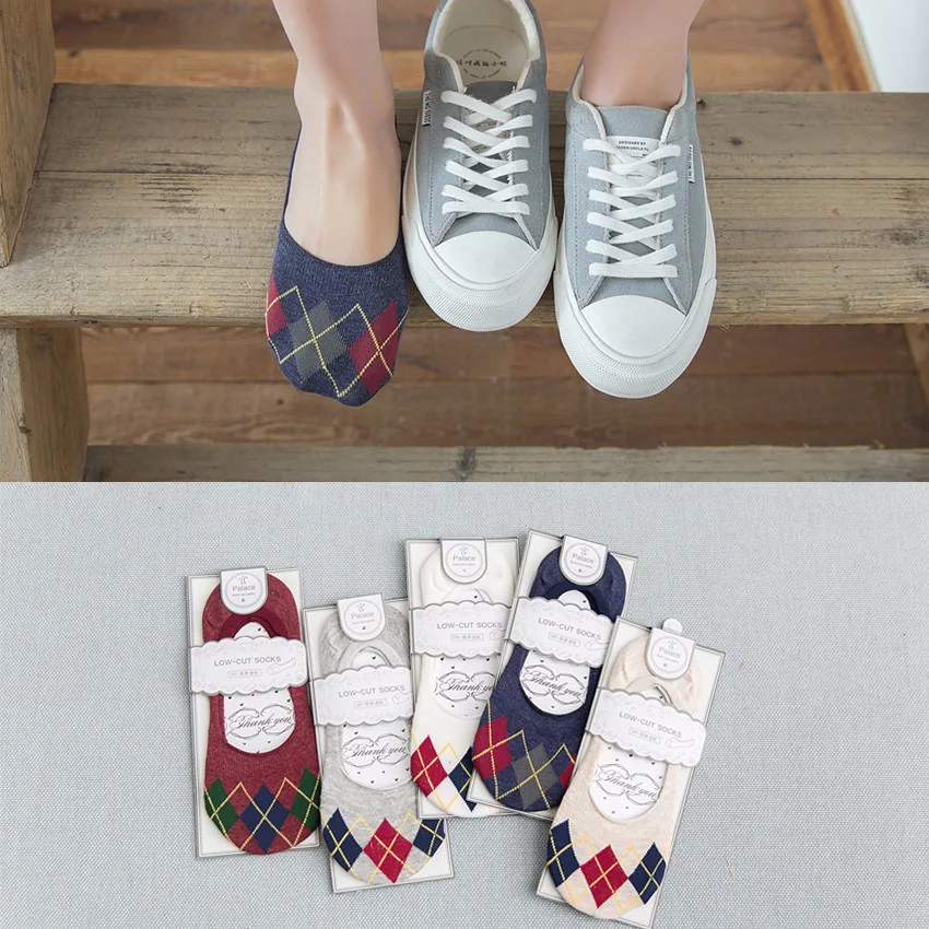 

female socks invisible super short printed thin summer cotton sweet uptake