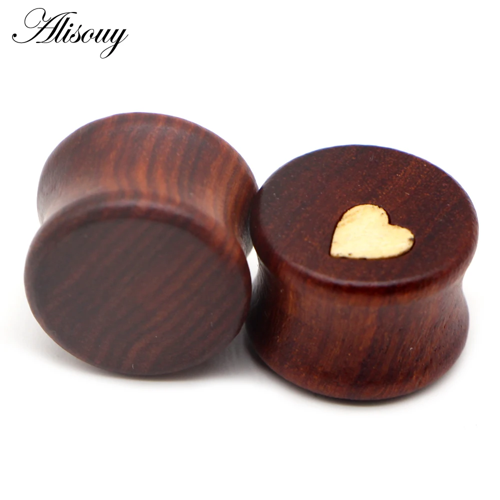 8-50mm Plugs and Tunnels Big Size Ear Tunnel Earrings Ear Stretcher Wood Expander Men Piercing Body Piercing Tunnels Gauge