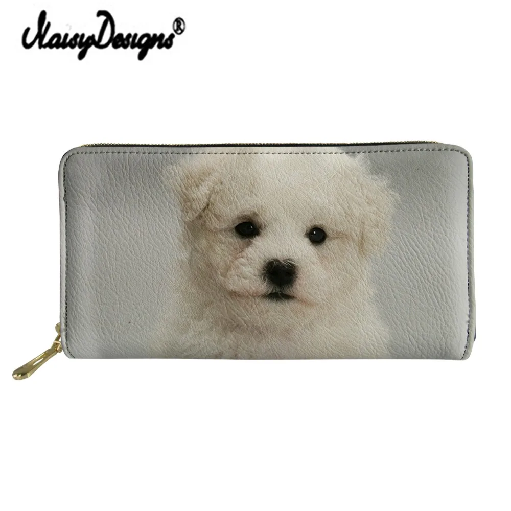 

Noisydesigns Bolognese Printed Wallet Women Clutch Leather PU Purse Cartera Mujer Coin Purse Ladies Organizer Card Holders Phone