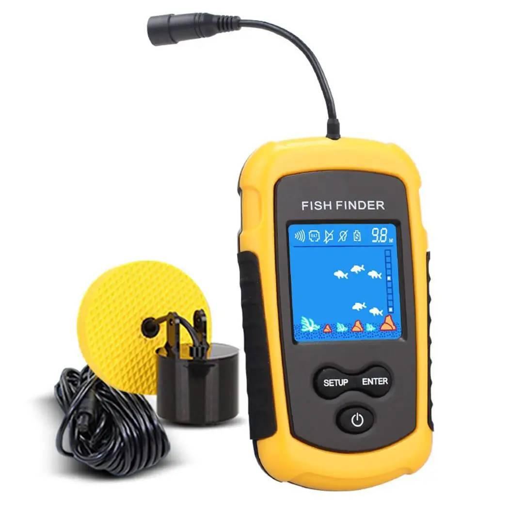 

Durable Portable LCD Display Fishing Detector Fishing 100M -10-50 Locator 0.1m Outdoor 200KHz Probe