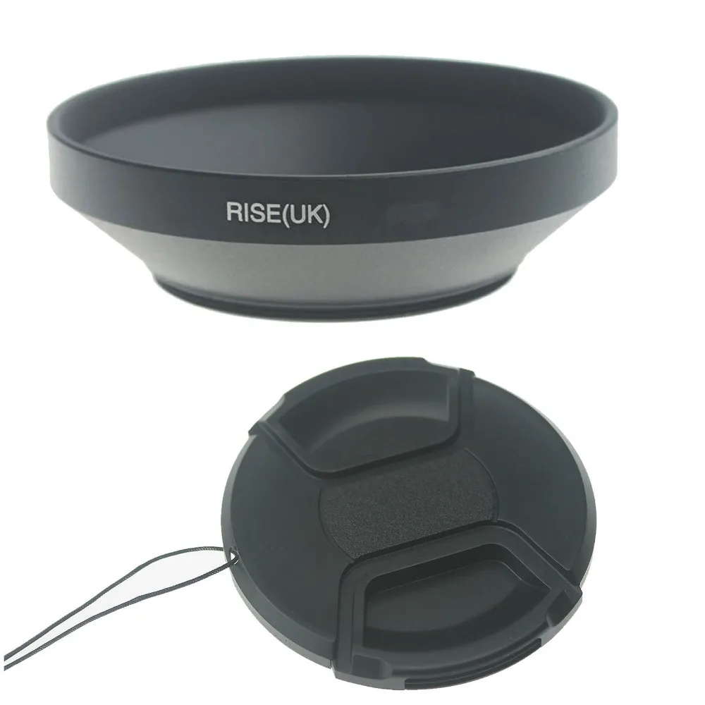 new 58mm Wide Angle Metal Wide angle Lens Hood&cap for Canon Nikon