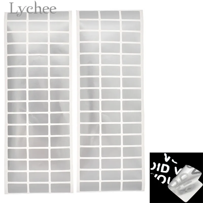 Lychee 100pcs 2cmx1cm Void Blank Security Label Stickers English Letter PVC Decals DIY Sign Stickers Decoration