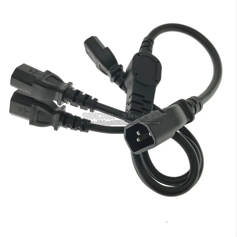 

1PCS 0.5 M/High Quality IEC 320 C14 Male Plug to 3*C13 Female Y Type Splitter Power Cord , C14 to 3 * C13, 250V/10A