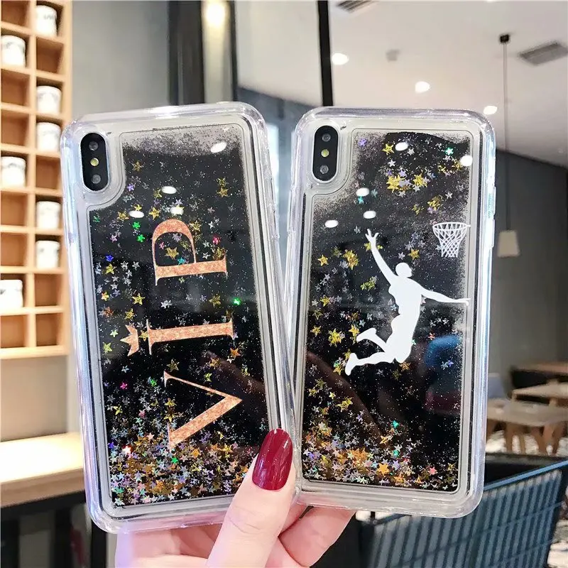 Для iPhone XS Max Dynamic Liquid Bling Баскетбол NBA Star чехол VIP черный звезды TPU для XR X 6 S 7 8 Plus |