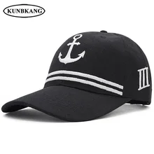 Новая мужская бейсбольная кепка с якорем и вышивкой, бейсболка для папы, черная регулируемая мужская хлопковая Летняя Повседневная Бейсболка Кепка водителя грузовика Gorras