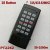 Transmisor de Control remoto de 18 canales, caja de batería remota, PT2262 RF, ASK, inalámbrico, TX 315/433.92MHZ, con interruptor de alimentación ► Foto 1/2