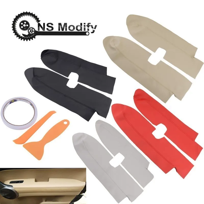 

NS Modify Car Leather Front Door Panels Armrest Cover For Honda For CRV 2007 2008 2009 2010 2011 2012 With Installation Tool