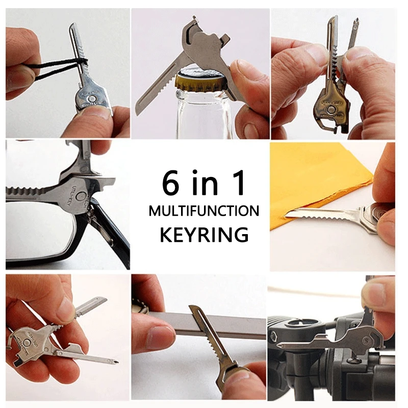 6-in-1-Outdoor-Stainless-Steel-Folding-Key-Ring-SWISS-TECH-Utili-Key-versatile-Multifunctional-Tool (1)