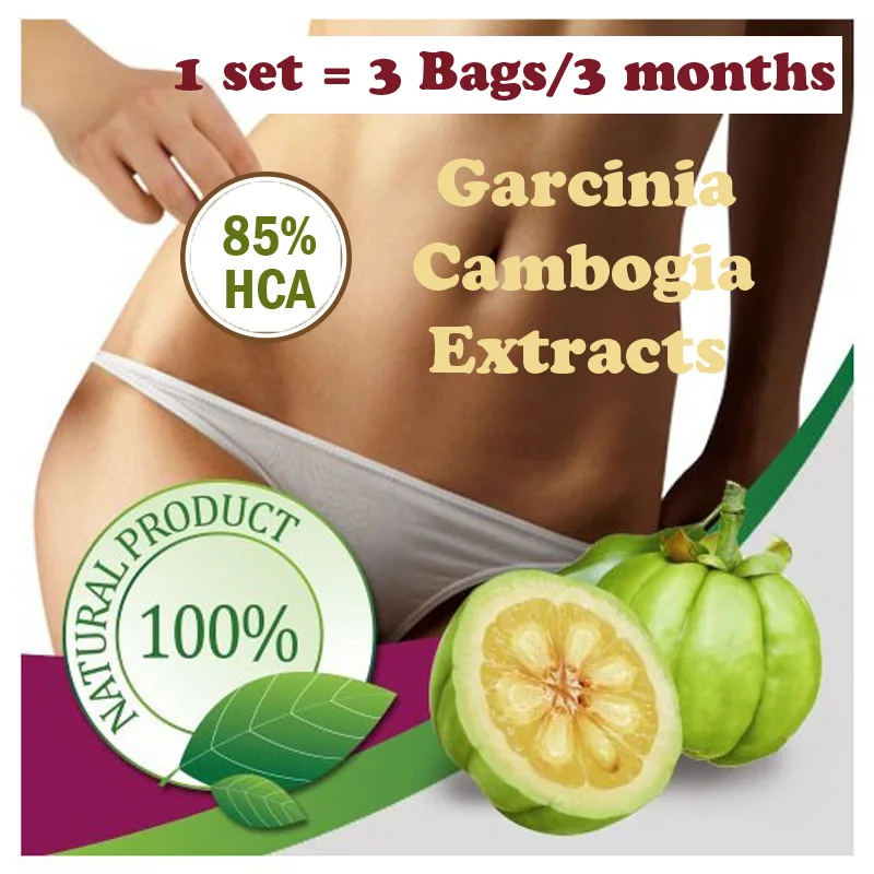 1 set 3 Packs  90 DAYS USE Pure garcinia cambogia extracts weight loss 85% HCA 100% effective for slimming diet supplement