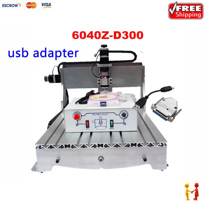 

(NO TAX TO Russia) Factory supply 3axis cnc engraver 6040 woodworking router ball screw with USB adapter