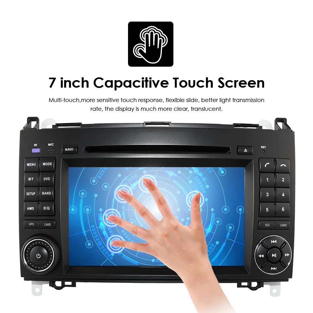 Flash Deal 7"IPS Touch Screen Android 9.0 Car DVD Player for Mercedes-benz B200 W169 A160 Viano Vito GPS NAVI RADIO BT wifi 3G dvr free map 12