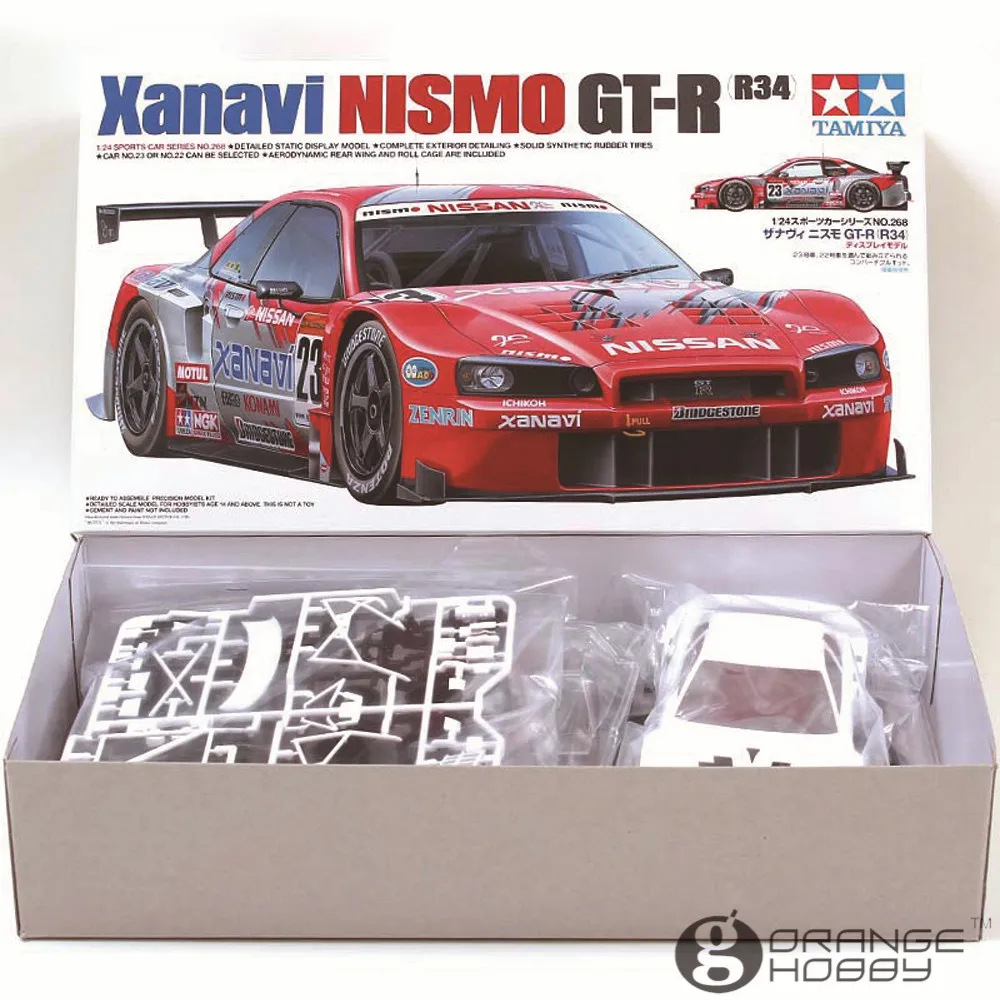 OHS Tamiya 24268 1/24 Xanavi Nismo GTR R34 масштабная сборка модели автомобиля строительные комплекты