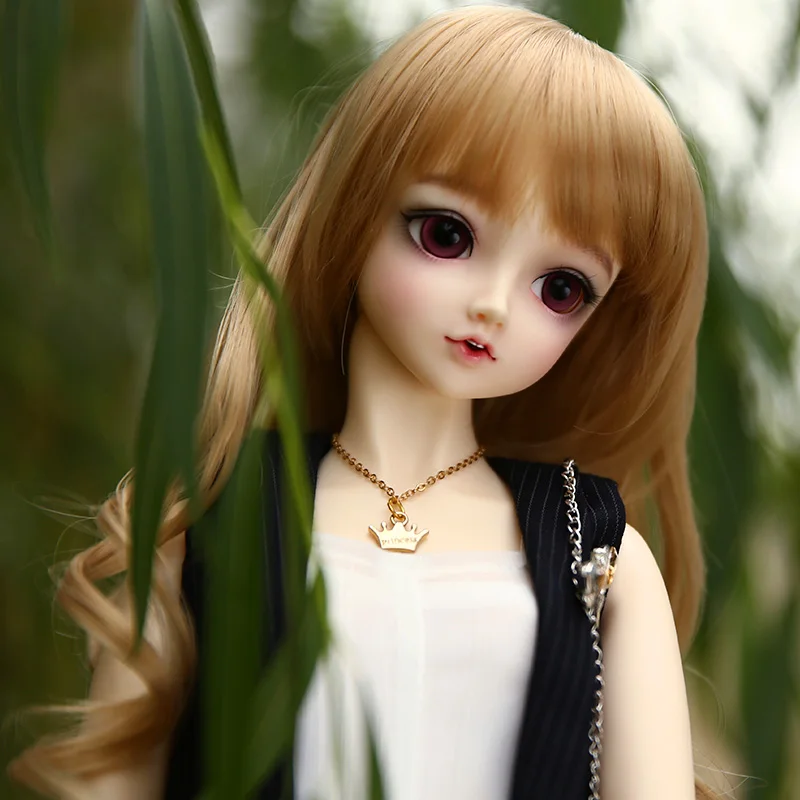 1/4 bjd doll sd doll cute girl ball jointed dolls Free eyes Face Up resin gift 