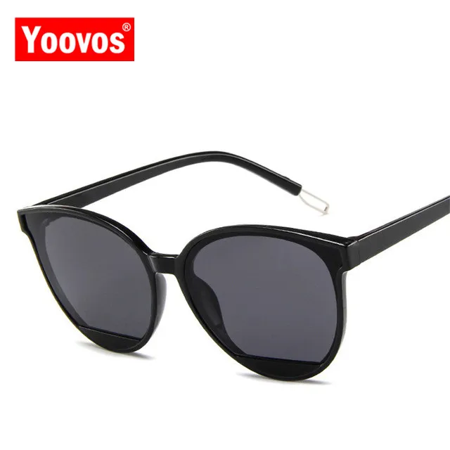 

Yoovos 2019 Luxury Fashion Sunglasses Women Vintage Metal Big Frame Eyeglasses Mirror Classic Oculos De Sol Feminino UV400