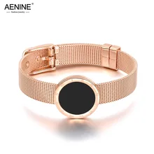 Модный aenine Нержавеющая сталь римскими цифрами шарм браслеты-цепочки и звенья Браслеты Любители ювелирных изделий подарок ко Дню Святого Валентина AB18074