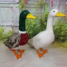 WYZHY моделирование утка большой настоящий перо ручной работы высокого класса садовые украшения реквизит для фильмов украшения животных 45 см x 20 см x 55 см