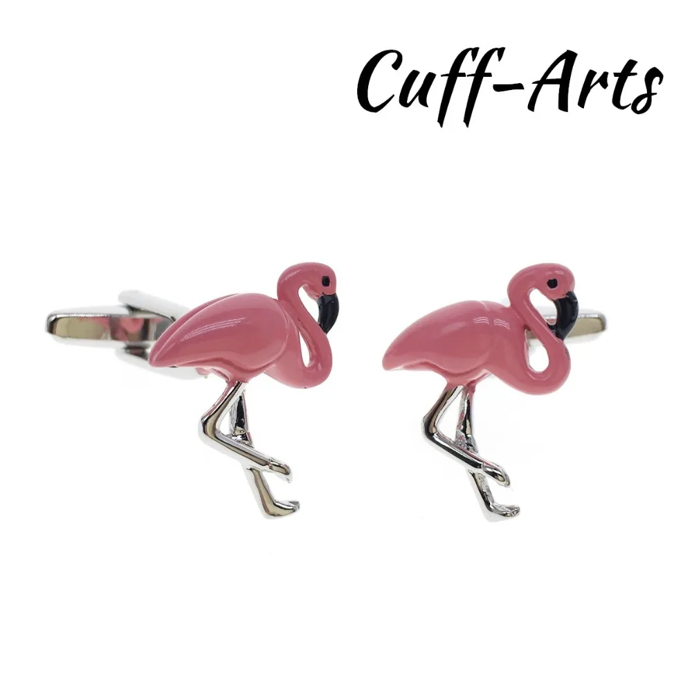 Запонки для мужчин s Фламинго запонки рубашки подарки Gemelos Les Boutons De Manchette от Cuffarts