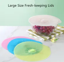 Große Größe Silikon Stretch Deckel Universal Saug Deckel-schüssel Pan Kochen Topf Abdeckung Silikon Lebensmittel Frische Schüssel Abdeckung Küche werkzeug-7