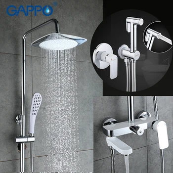 

GAPPO shower faucets Bathroom bath Bidet Faucets Brass rainfall Shower restroom faucet in slide bar shower system