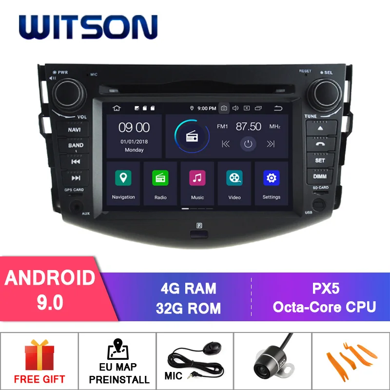 

WITSON Android 9.0 Octa core(eight core) PX5 CAR DVD player For TOYOTA RAV4 2008-2012 IPS GPS RADIO