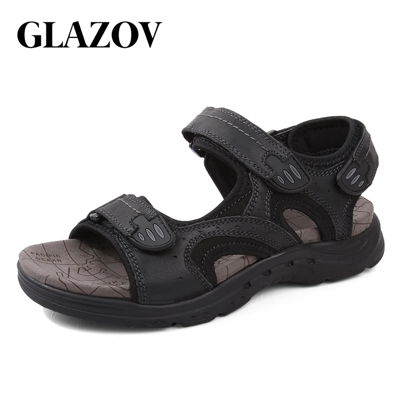 GLAZOV; уличные модные мужские сандалии; Летняя мужская обувь; Повседневная обувь; дышащие пляжные сандалии; Sapatos Masculinos; размера плюс 38-47