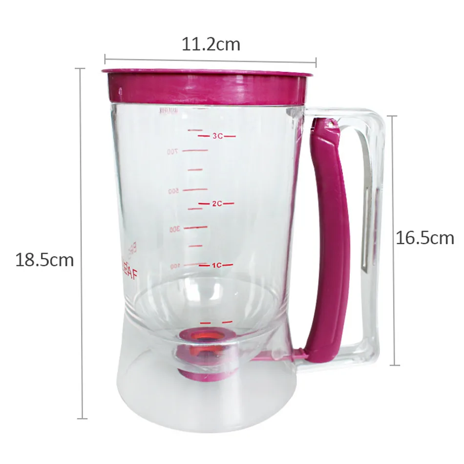 Food Grade Dough Cupcake Cake Batter Dispenser Confectioner Decorating Baking Pastry Tools Cooking Tools Plastic Purple