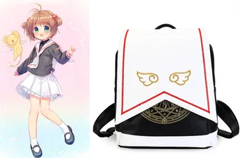 

Japanese Comic Card Captor Sakura Wings Schoold Backpack Magical Card girl sakura Cosplay Backpack Sakura Wings bag