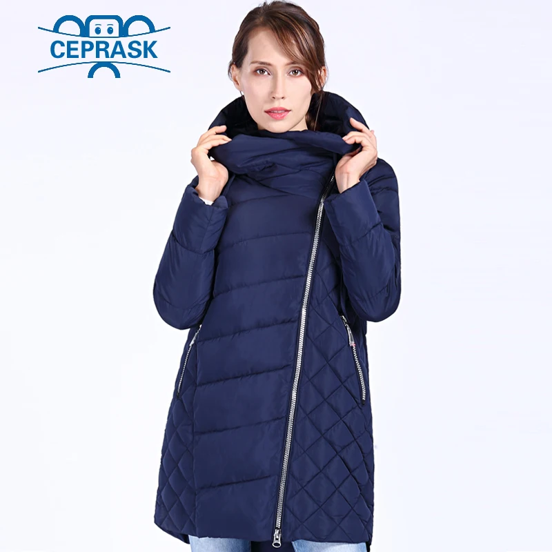 Manteau À Femmes Bio Veste red Taille Chaud D'hiver Vers Blue Ceprask Chapeau Longue Daer Qualité De Neuf Bas water Blue Parka Haute Peluches Plus 2018 Capuchon Le xwW07afZ