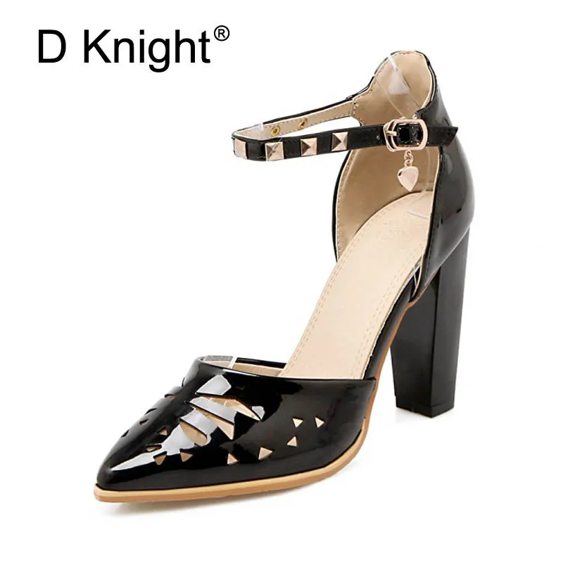 Women Sandals Plus Size 43 High Heel Fashion Buckle Strap Office Lady