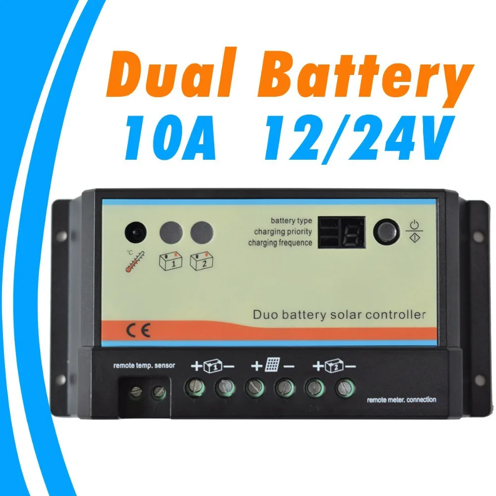 

10A Daul Battery Solar Charge Controller Duo-Battery Solar Controller 10A 12V 24V EPSOLAR for RVs