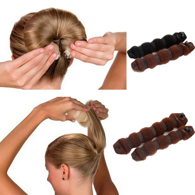 1 Set Women Girl Magic Style Hair Styling Tools Buns Braiders Curling Headwear Hair Rope Hair Band Accessories