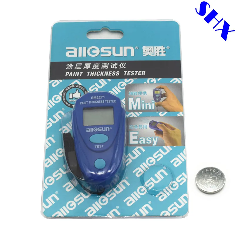 

Digital LCD Coating Thickness Gauge Car Painting Thickness Tester Paint Thickness Met Instrument 0-80mil 0.1MM with 1pc battery