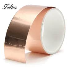 50mmX3 Meter Guitar Copper Foil Tape Conductive Slug Snail Barrier Adhesive Back Electric EMI shield Conduction Guitar Accessory