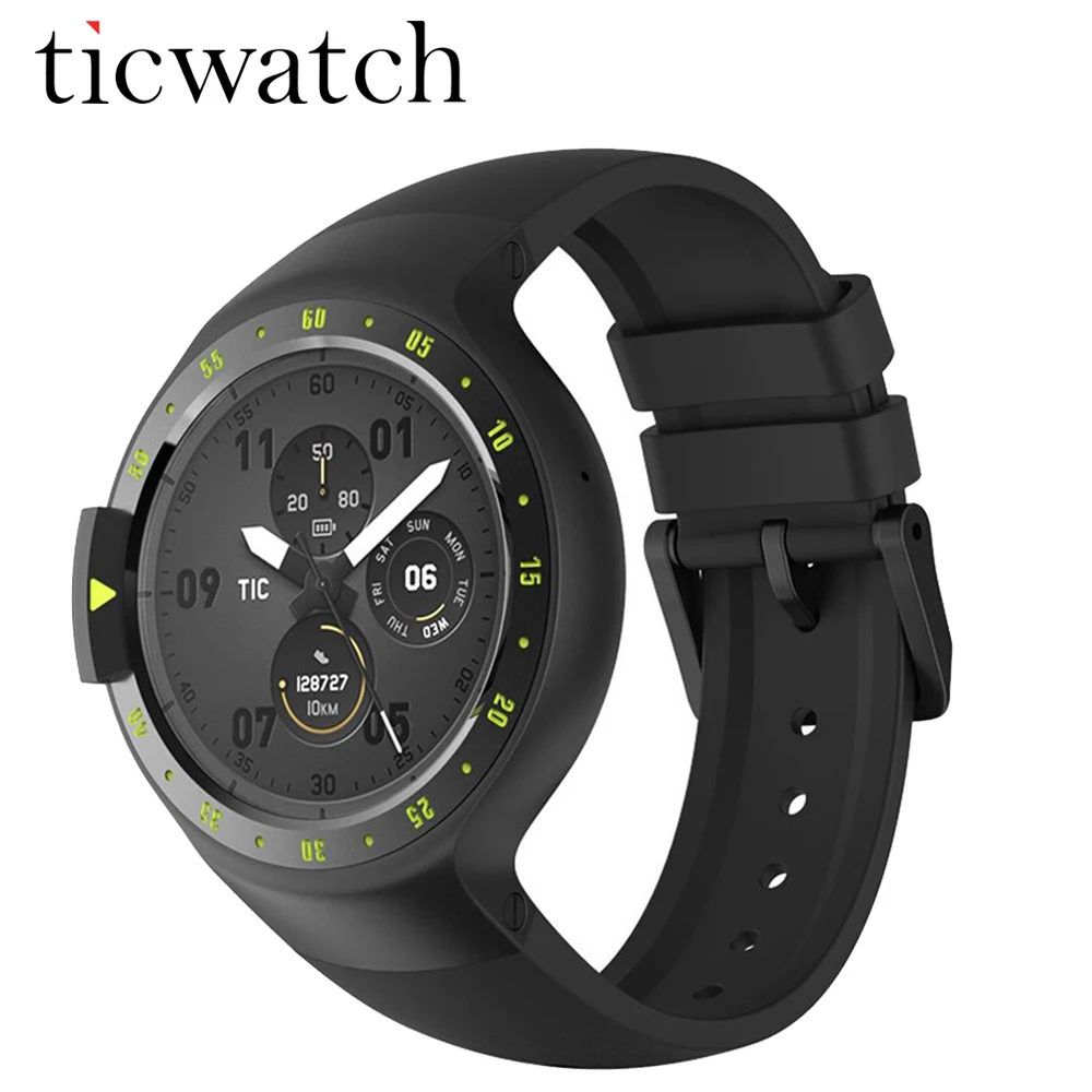 

Ticwatch S Knight Smart Watch Android Wear 2.0 Bluetooth 4.1 WIFI Heart Rate IP67 Waterproof Built-in GPS Sport SmartWatch
