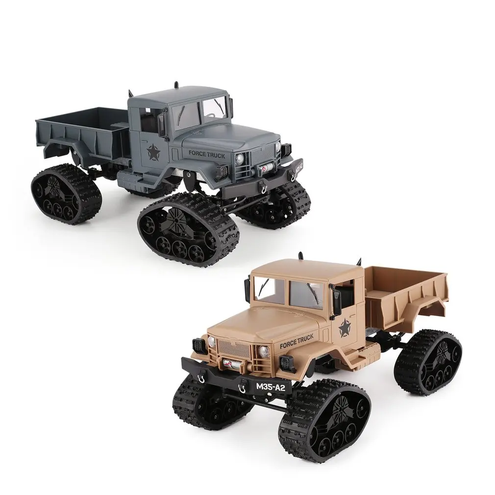 

JJR/C 1:16 4WD Military RC Truck Army 2.4Ghz Light Caterpillar Off-Road Remote Control Climber Crawler RC Toys For Kids FY001B