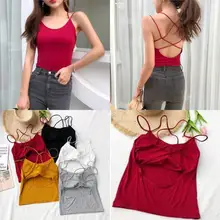 Модный сексуальный женский топ на бретельках с открытой спиной, топ на бретельках, бюстгальтер с мягкими чашечками, жилет, бюстгальтер на груди, укороченные топы