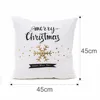 FENGRISE 45x45cm Cotton Linen Merry Christmas Cover Cushion Christmas Decor for Home Happy New Year Decor 2019 Navidad Xmas Gift 1