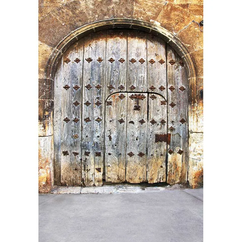 

Wrinkle free fleece ooden front door old setting photo props photography backdrop for studio photography backgrounds F-1558-A