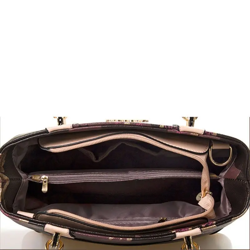 

THINKTHENDO Women Vintage Shoulder Bag All-over Flowers Pu Leather Tote Purse Top Handle Bags Handbag