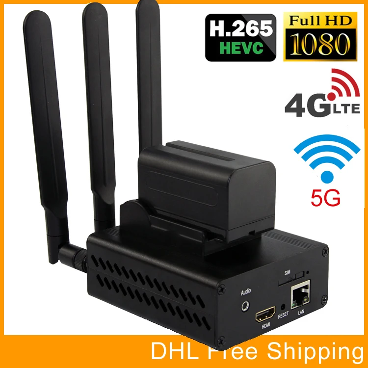 HEVC H.265 H.264 3G 4G LTE 1080P HD HDMI Video Encoder HDMI Transmitter Live Broadcast Encoder Wireless H264 Encoder WiFi RTMP