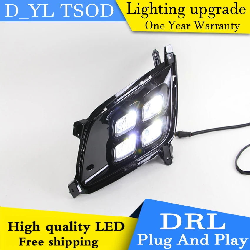 

Car styling For Kia K5 2015 LED DRL For Kia K5 led fog lamps daytime running lights High brightness guide LED DRL