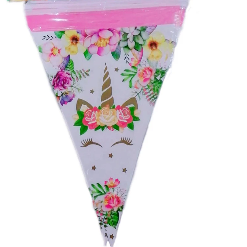 

10Pcs New Cute Unicorn Paper Flag Pennant Banner Happy Birthday Party Decoration Flags For Kids Baby Shower Favor Gift Supplies
