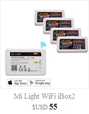 Ми свет Wi-Fi iBox2 контроллер 2,4 г Гц + 4*2,4 г РФ RGB/RGBW/RGBWW/Цвет Температура/диммер Яркость контроллер полосы