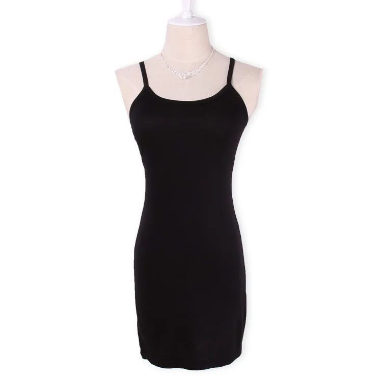 

Women long spaghetti strap camisole u neck loose modal solid female tank