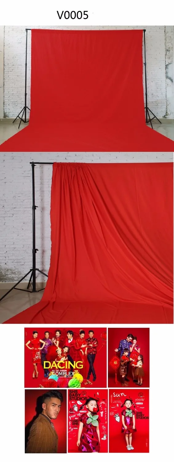 3mx6m 100 Cotton Muslin Backdrop Photography Studio red Background